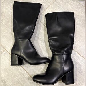 Tall Black Heeled Boots